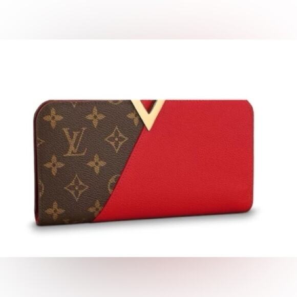 Louis Vuitton Monogram Canvas Cerise Leather Kimono Wallet - Picture 1 of 16